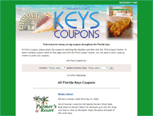 Tablet Screenshot of keyscoupons.com